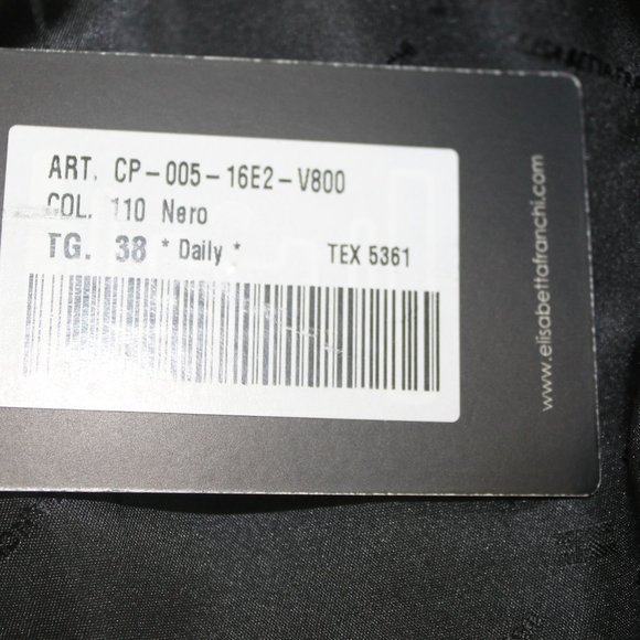 REDUCED Elisabetta Franchi Black VIRGIN WOOL PLEATED UTILITY Jacket Coat XS US 2 - Picture 11 of 11